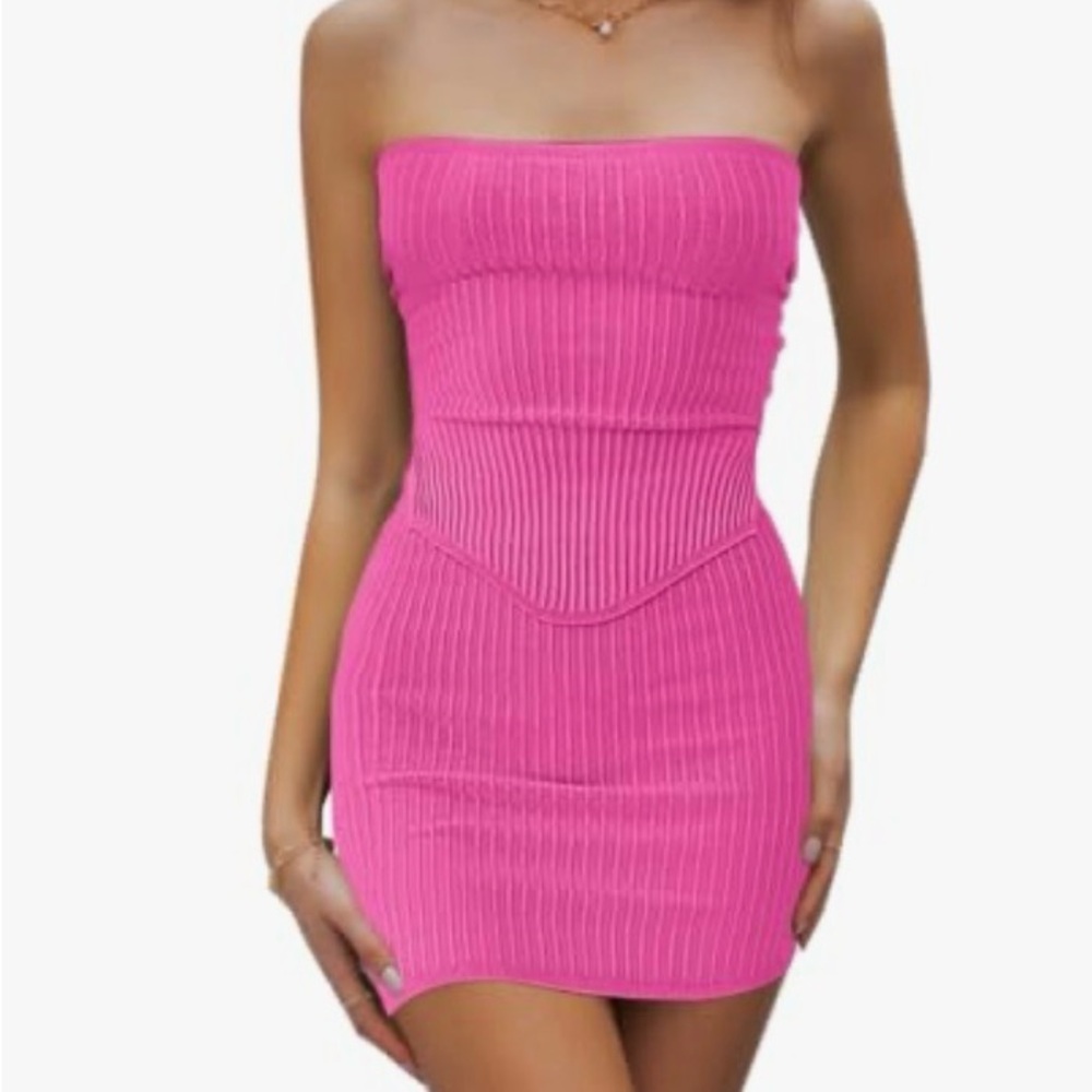 Two Piece -Bandeau Crop Top Bodycon Mini Skirt